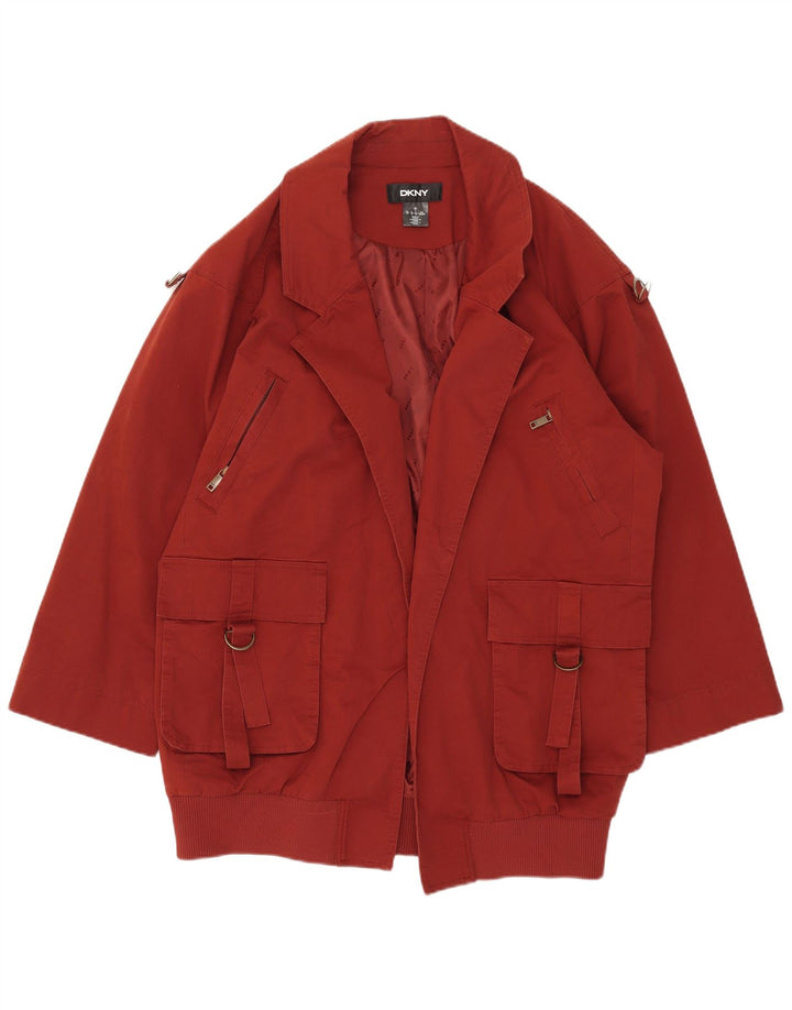 Dkny Womens Open Oversized Overfrakke UK 10 Small Red