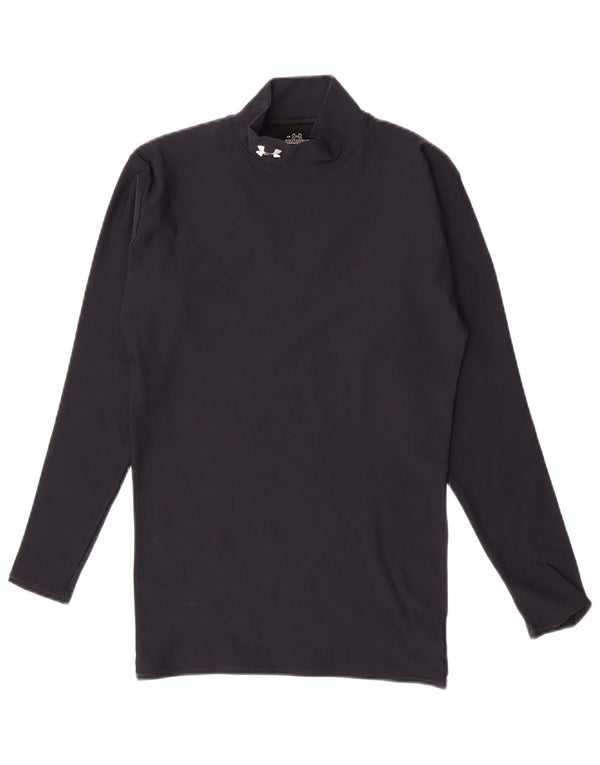 Under Armour Haut à manches longues pour femme UK 14 Large Bleu Marine Nylon