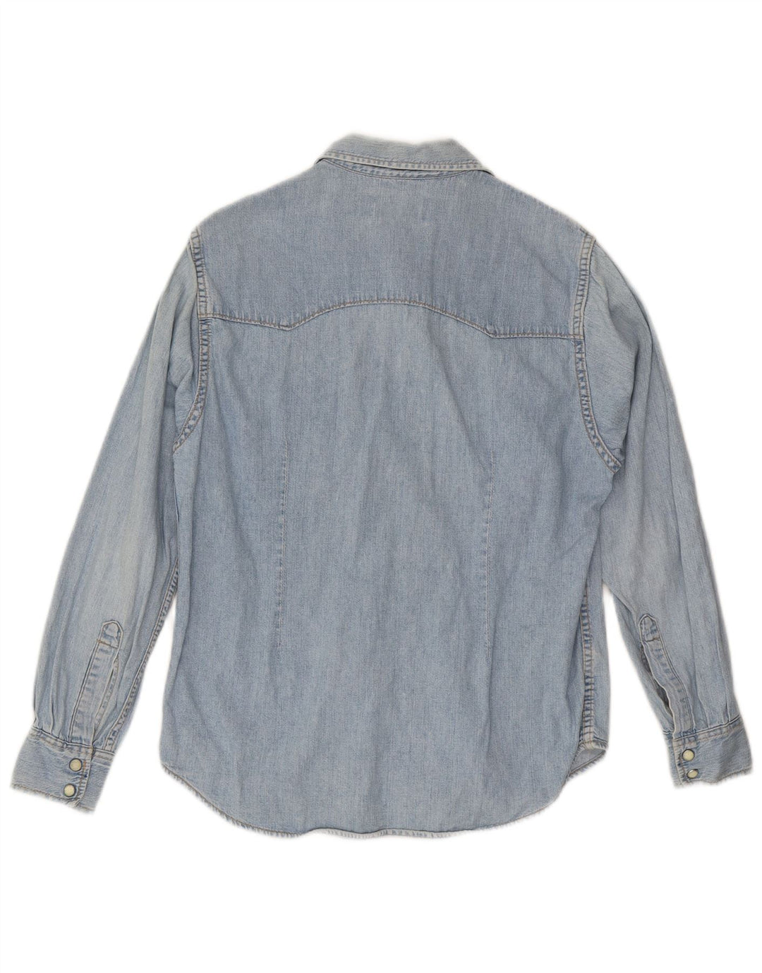 LEE Womens Denim Shirt UK 14 Medium Blue Cotton
