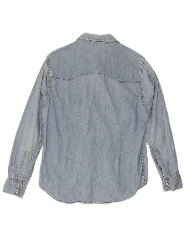 LEE Womens Denim Shirt UK 14 Medium Blue Cotton