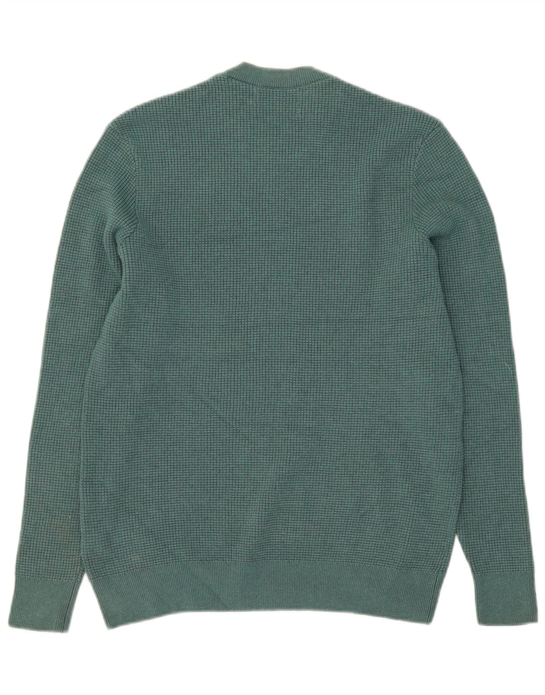 Marks & Spencer Mens Crew Neck Jumper Sweater Medium Green Polyester