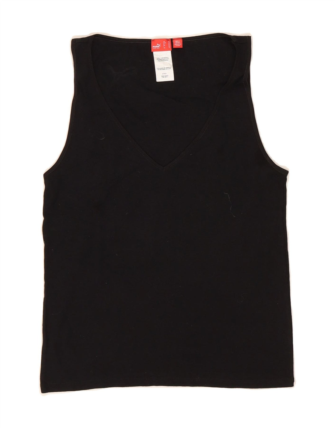 PUMA Womens Vest Top UK 12 Medium Black Cotton Vintage Puma and Second-Hand Puma from Messina Hembry 