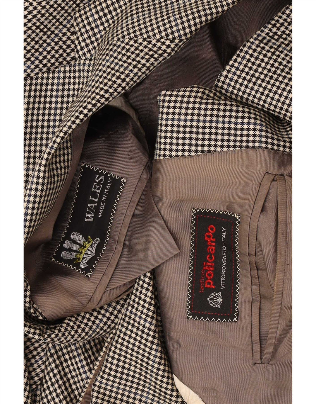 Policarpo Herre 2-knaps blazerjakke UK 38 Medium Grey Houndstooth