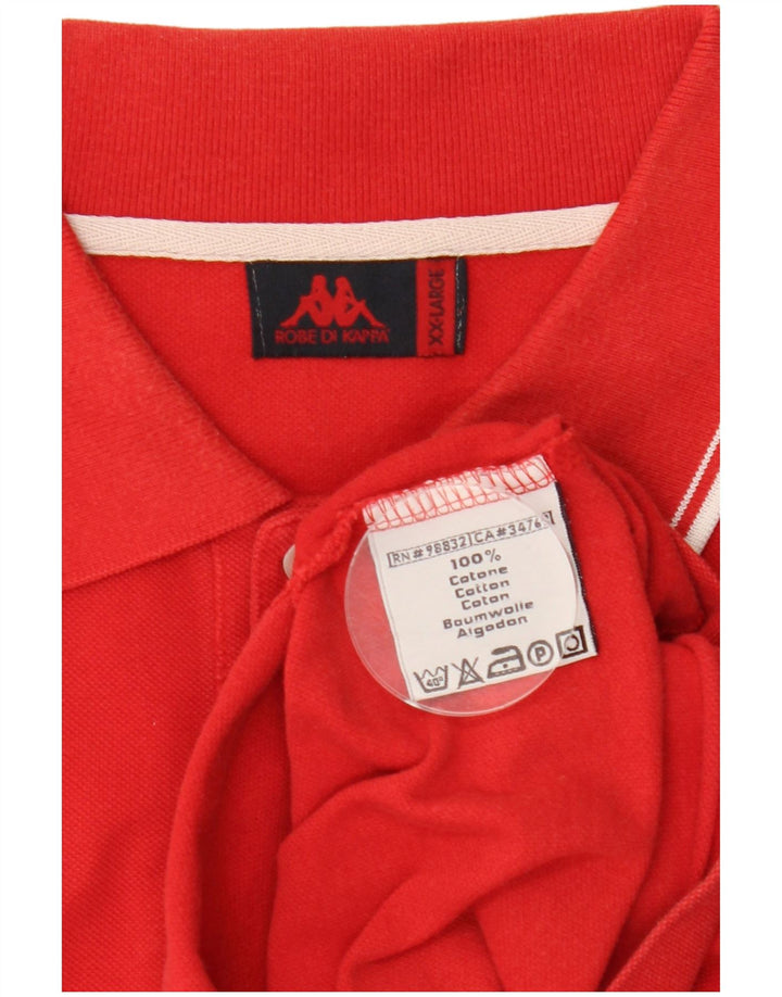 KAPPA herre poloshirt 2XL rød bomuld