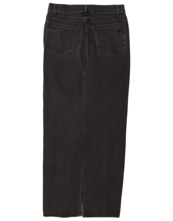 Marks & Spencer Womens Straight Jeans UK 10 Small W27 L28 Grey Cotton