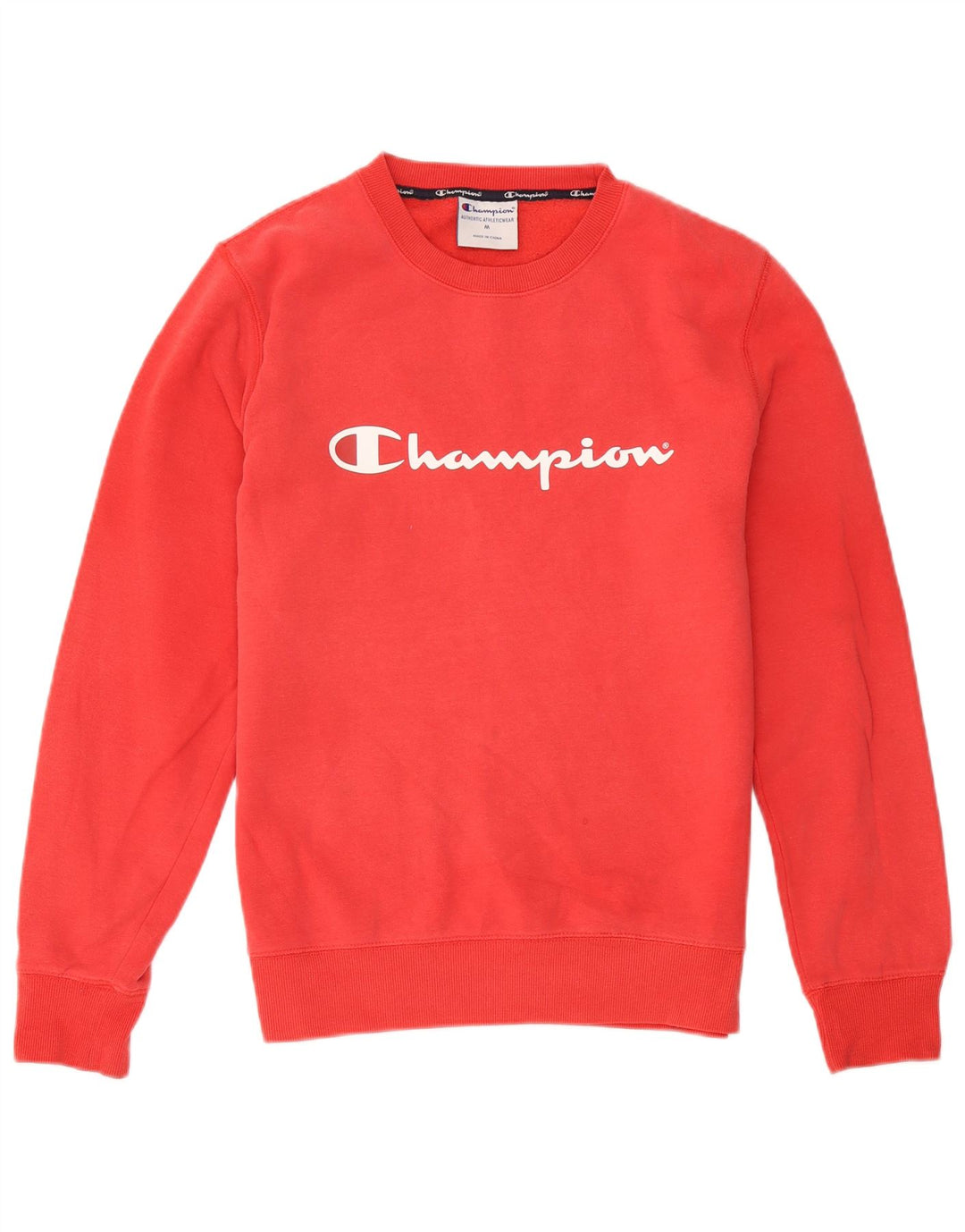 Felpa grafica da uomo Champion Felpa media in cotone rosso