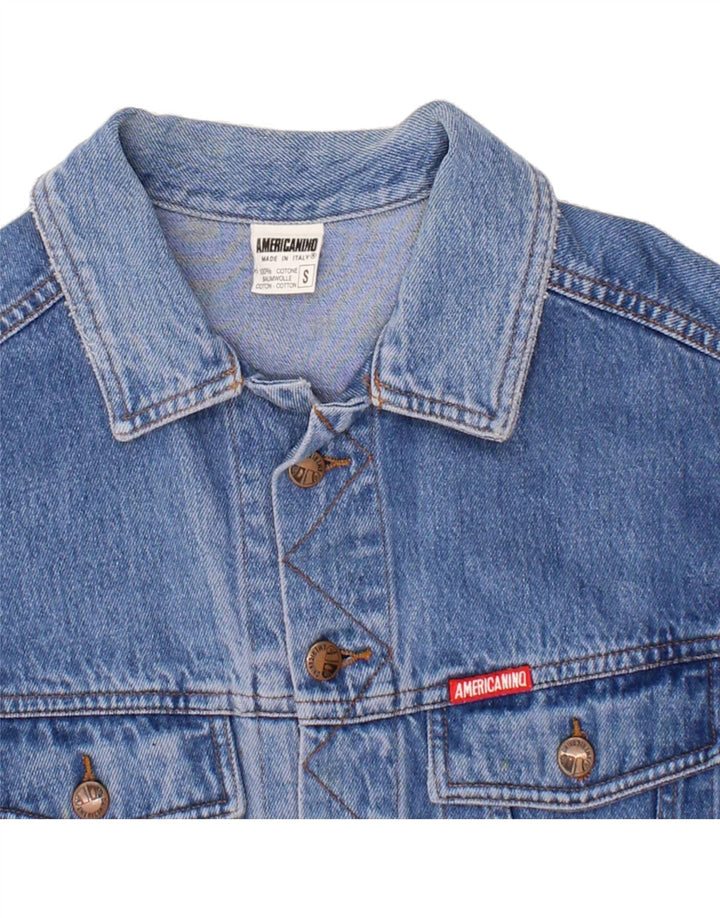 AMERICANINO Boys Denim Jacket 15-16 Years Small Blue Cotton Vintage Americanino and Second-Hand Americanino from Messina Hembry 