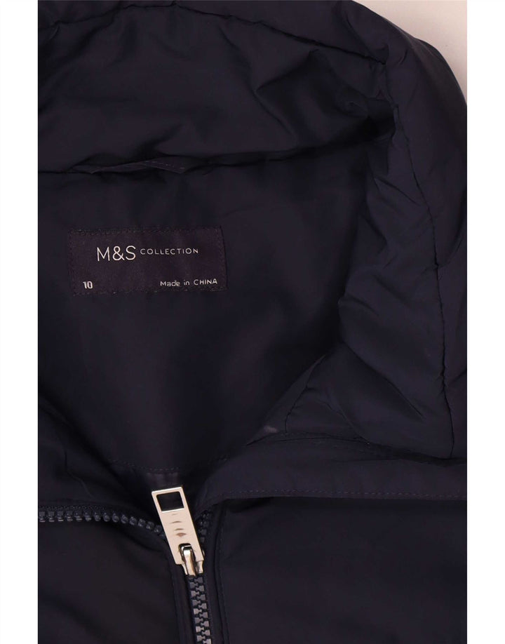 Marks & Spencer Veste matelassée pour femme UK 10 Small Bleu marine Polyester