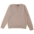 Marks & Spencer Womens Autograph V-Neck Jumper Sweater UK 14 Medium Grey
