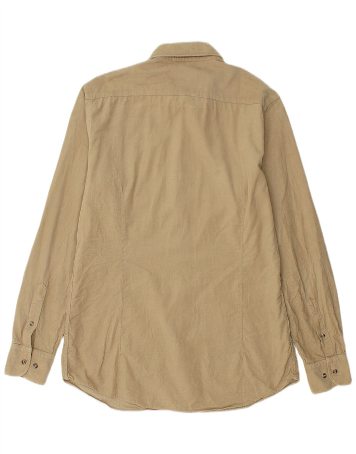 Massimo Dutti Mens Corduroy Shirt Medium Beige Cotton