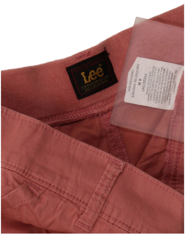 Lee Damen Shorts US 8 Medium W30 Rosa Baumwolle
