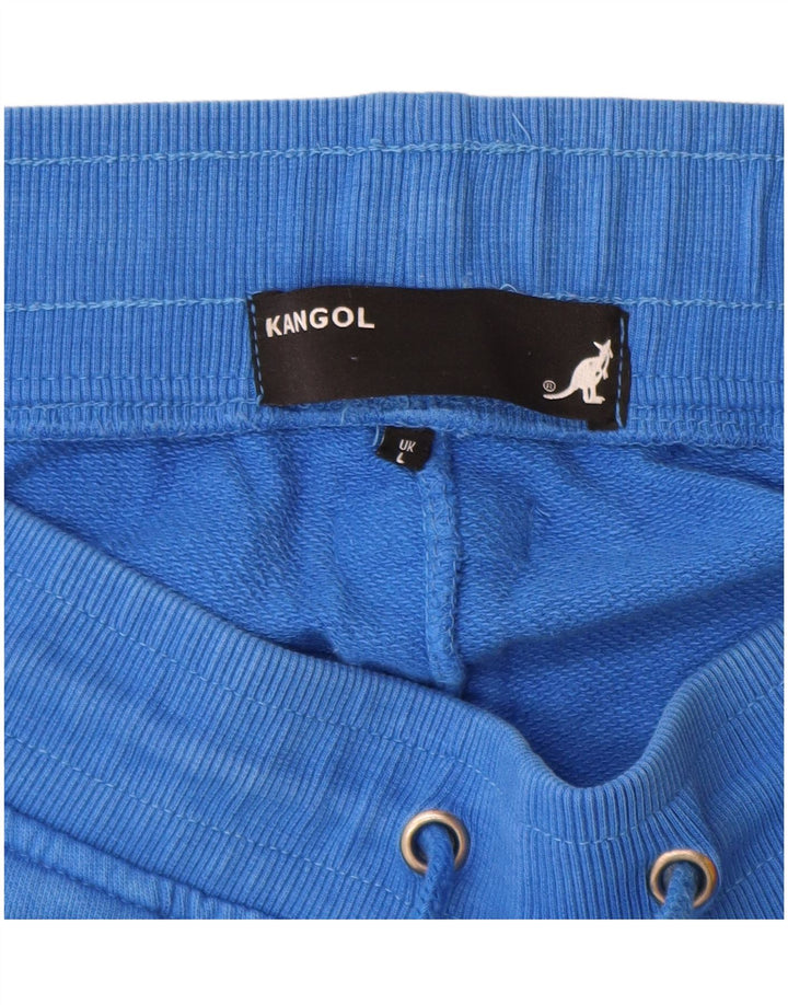 Kangol Mens Graphic Sport Shorts Large Blue Cotton