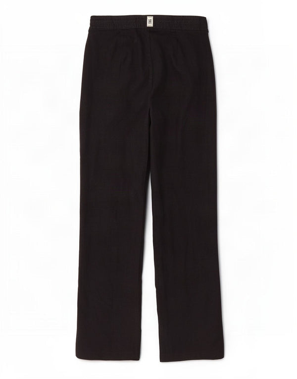 Pantaloni casual a gamba larga da donna Marks & Spencer UK 14 Large W32 L32 neri