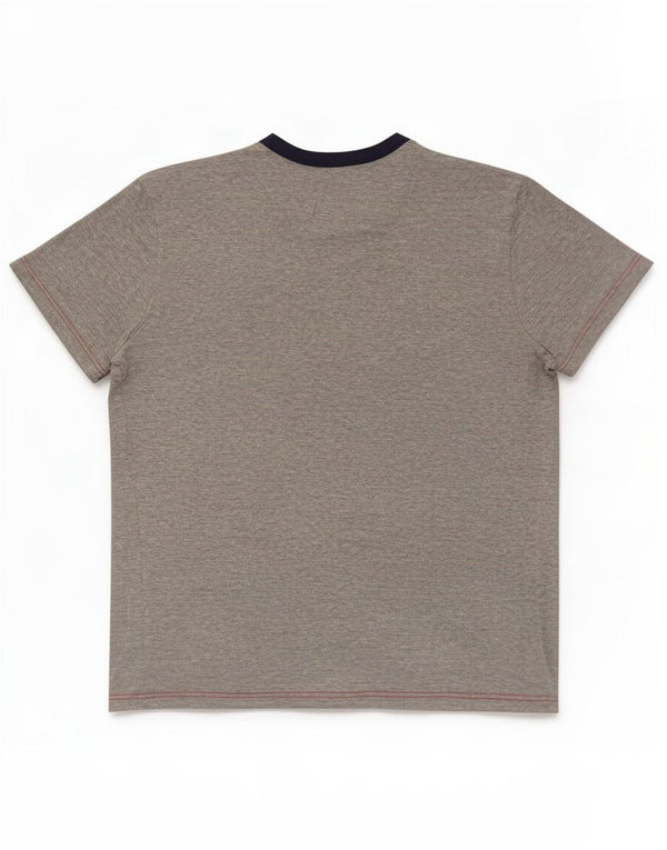 Fila Camiseta para hombre Top grande de algodón moteado gris