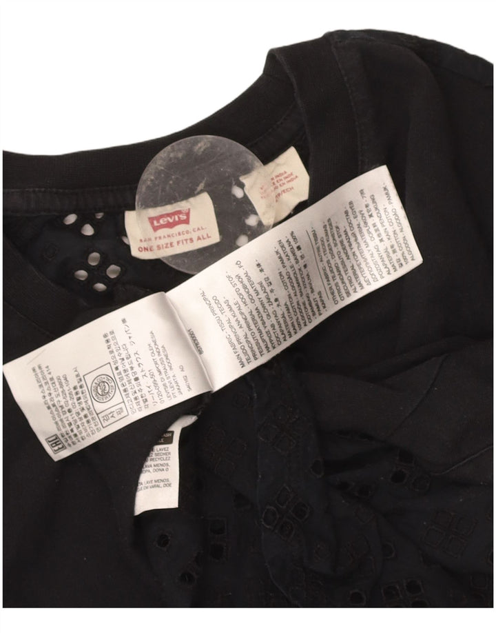 LEVI'S Womens Blouse Top One Size Black Cotton