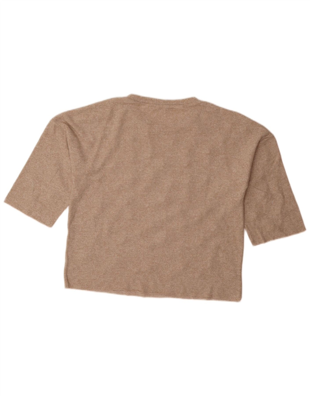 ZARA Womens Oversized Knit Blouse Top UK 10 Small Beige