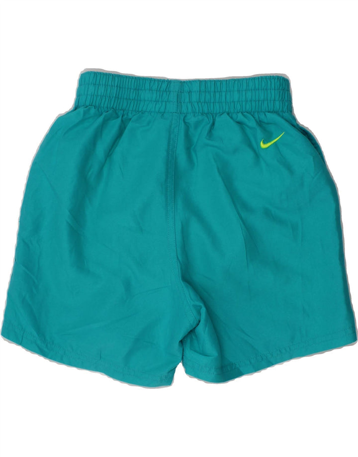 NIKE Boys Graphic Sport Shorts 10-11 Years Medium Turquoise Vintage Nike and Second-Hand Nike from Messina Hembry 