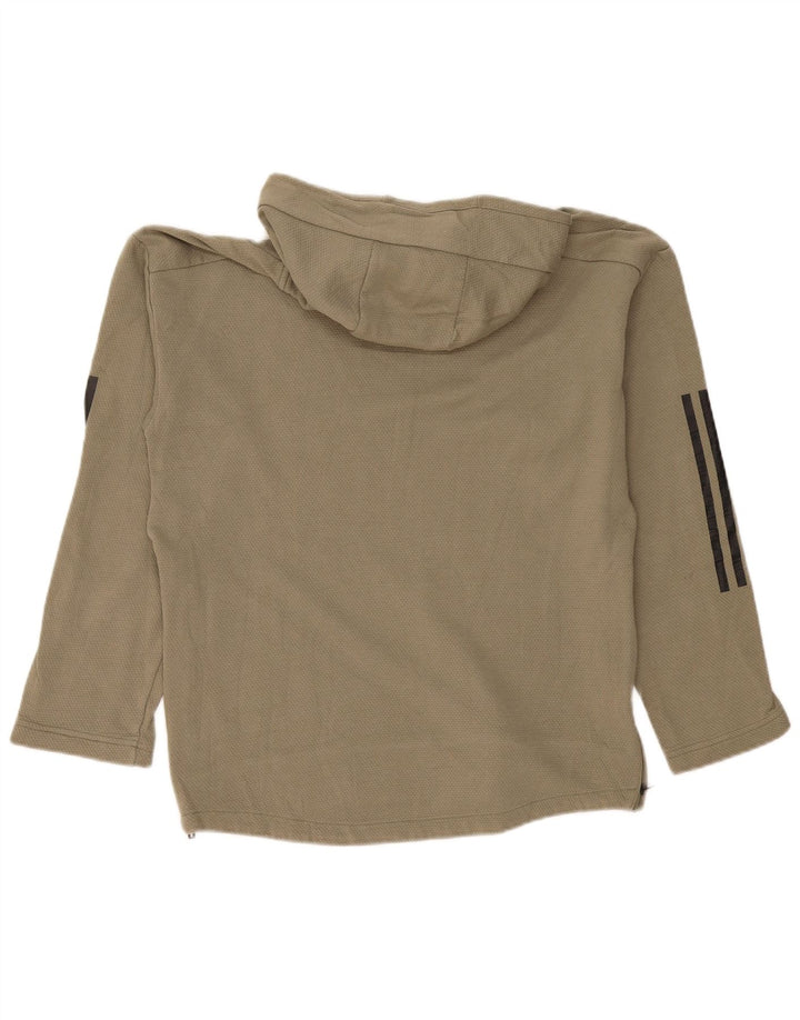 Adidas Mens Hoodie Jumper Small Khaki