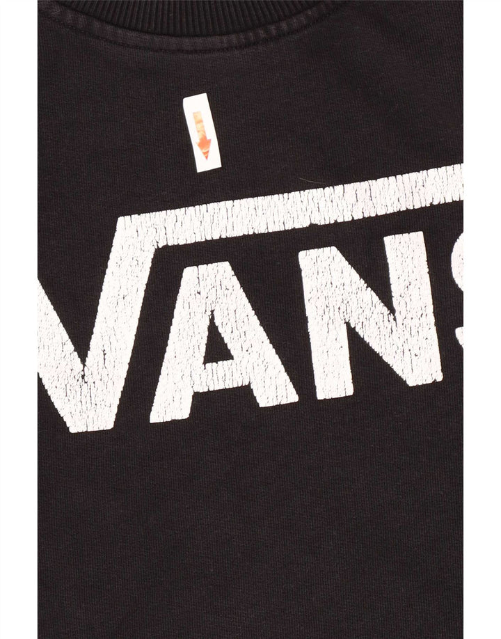 Vans Dame Grafisk Sweatshirt Jumper Lille Sort Bomuld