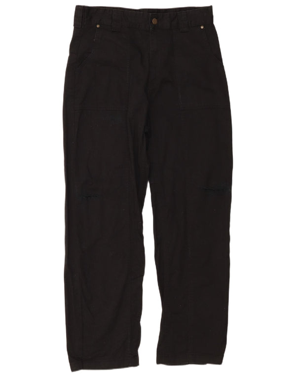 Zara Mens Pantalones Casuales Rectos Desgastados EU 42 Large W32 L29 Negro