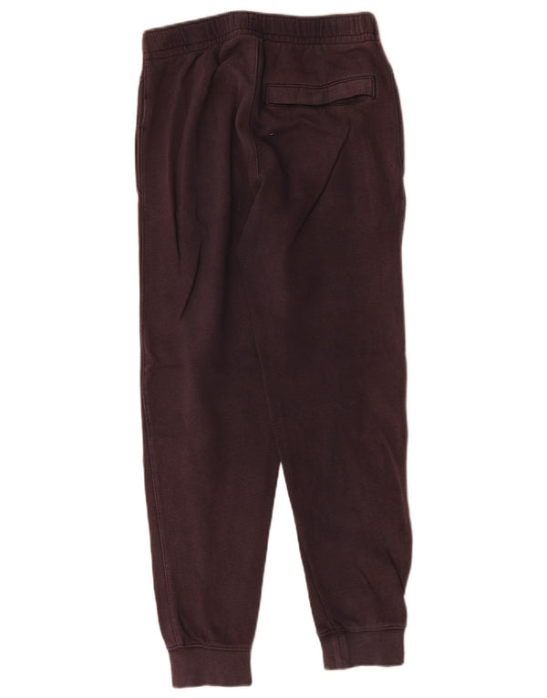 Nike Womens Tracksuit Trousers Joggers UK 10 Small Maroon Cotton Sports