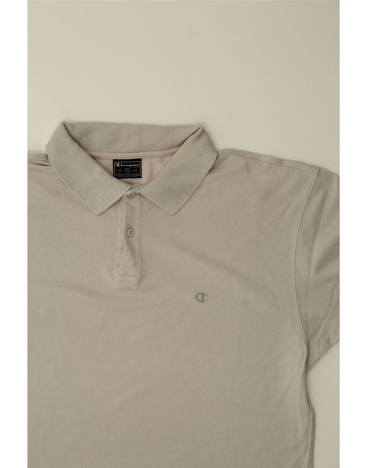 CHAMPION Mens Polo Shirt XL White Cotton Vintage Champion and Second-Hand Champion from Messina Hembry 