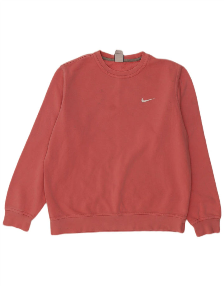 Nike Mens Sweatshirt Jumper Large Pink Cotton