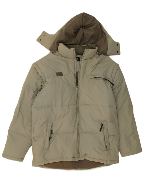 Giacca imbottita con cappuccio Fila da uomo UK 44 2XL Poliammide color block verde
