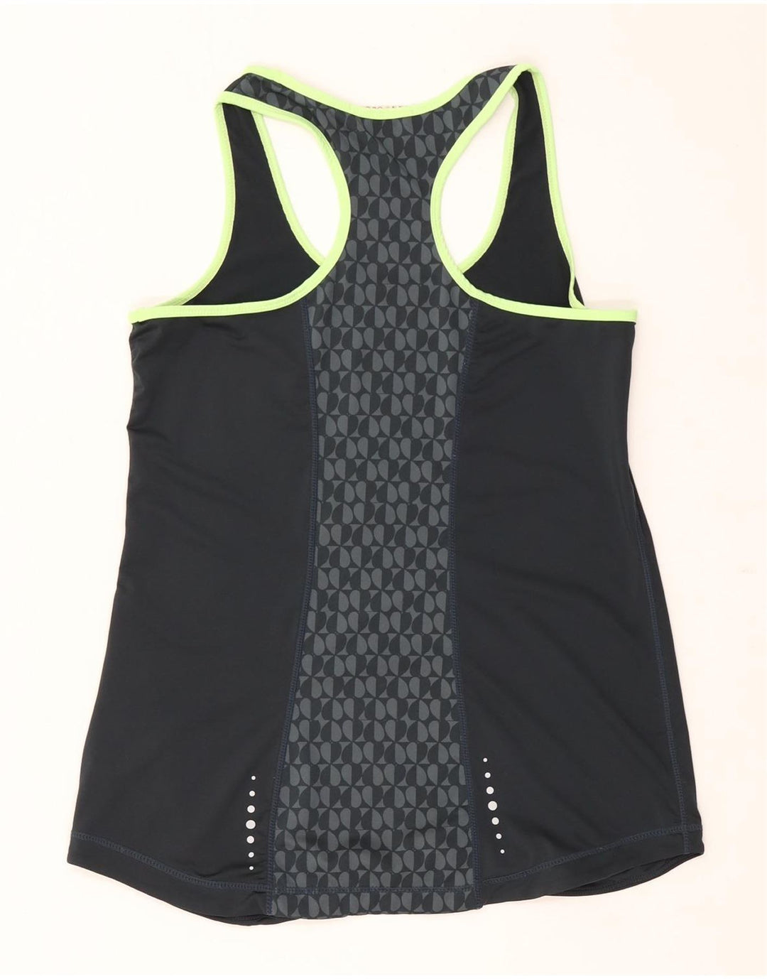 Elle Sport Womens Graphic Vest Top UK 12 Medium Grey Geometric Polyester