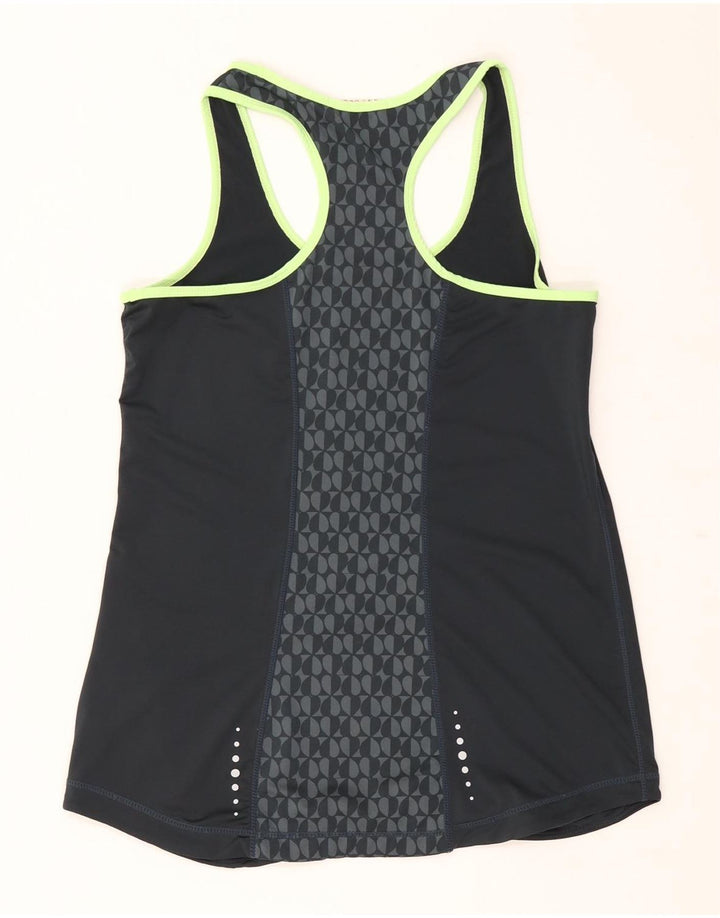 Elle Sport Womens Graphic Vest Top UK 12 Medium Grey Geometric Polyester