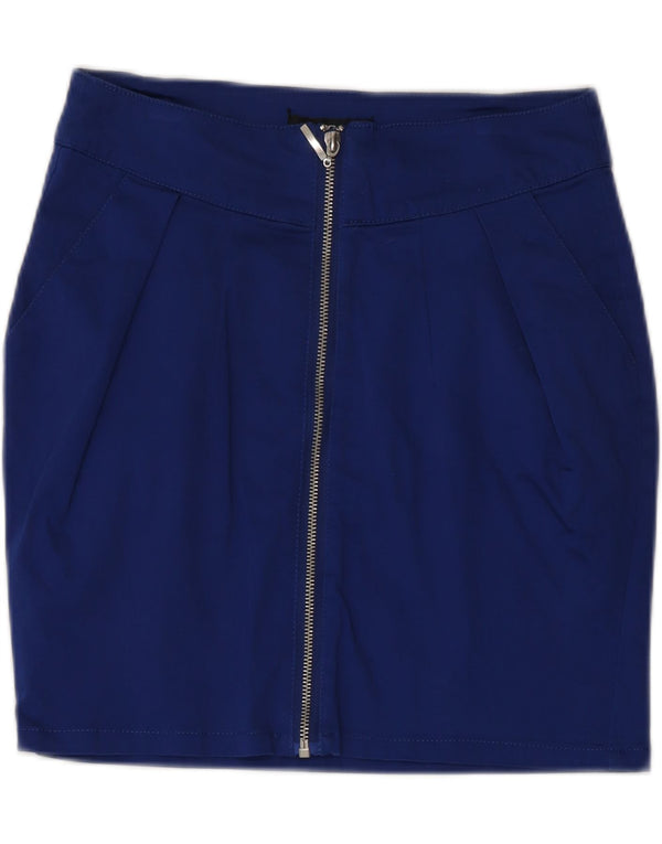 FISHBONE Womens Mini Skirt Small W25  Navy Blue Cotton