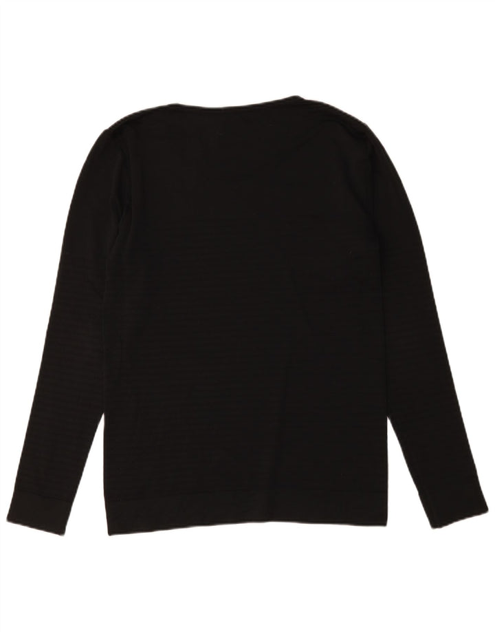 Nike Mens Dri Fit Top Long Sleeve Medium Black Polyester