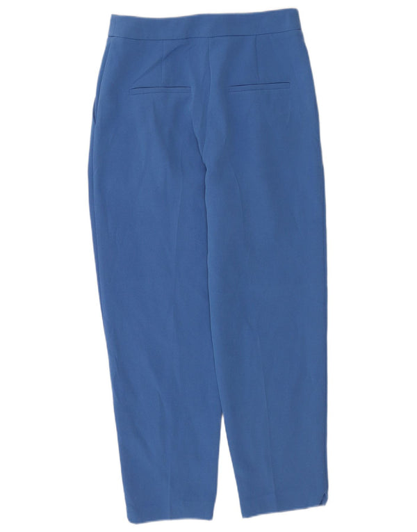 Topshop Womens High Waist Pegged Cropped Trousers UK 8 Small W26 L25 Blue