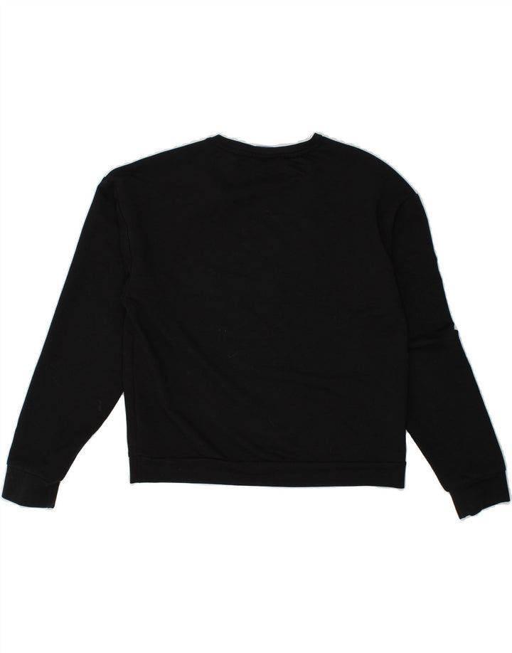 PUMA Girls Graphic Sweatshirt Jumper 15-16 Years Black Polyester Vintage Puma and Second-Hand Puma from Messina Hembry 