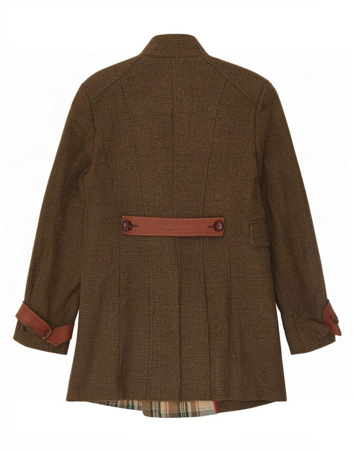 ST. Cappotto doppiopetto da donna Emile UK 12 Cotone medio a quadri kaki