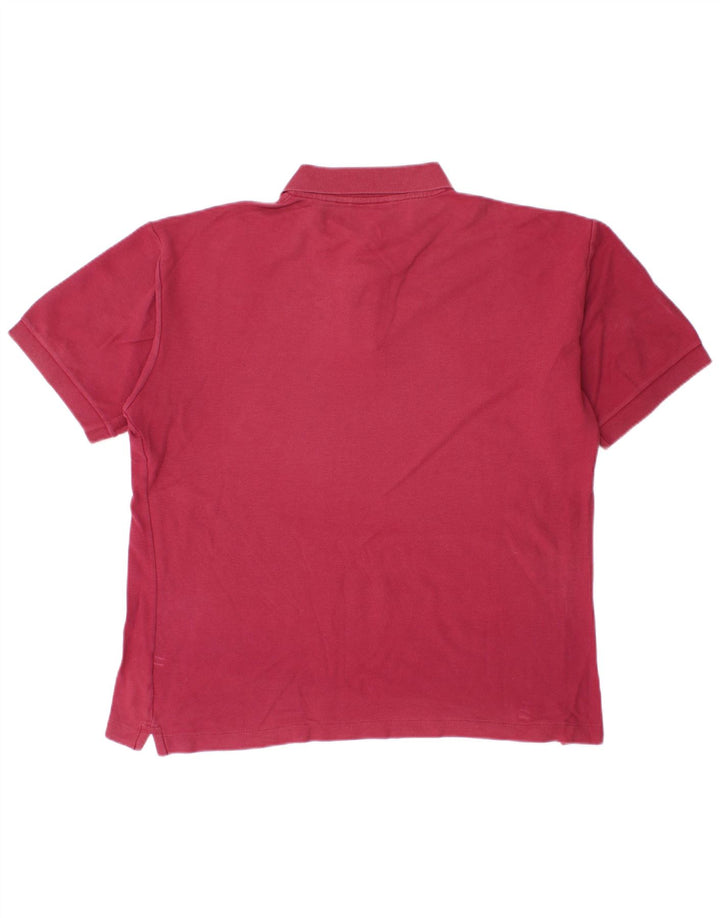 Fila Mens Polo Shirt IT 48 Medium Pink