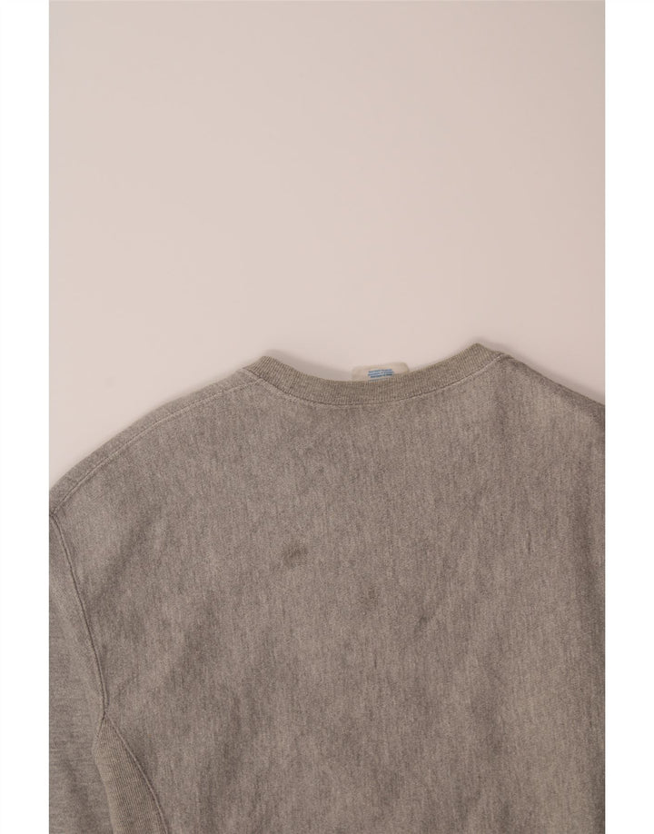 CHAMPION Womens Graphic Sweatshirt Jumper UK 14 Medium Grey Cotton Vintage Champion and Second-Hand Champion from Messina Hembry 