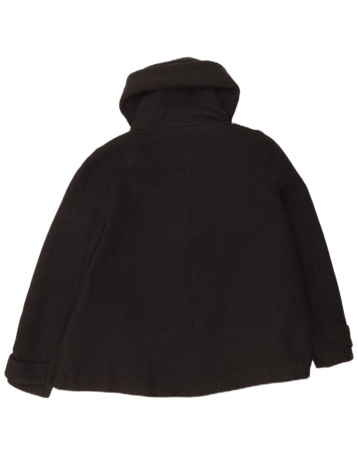 Zara Womens Hooded Bomber Jacket UK 14 Medium Black Polyester