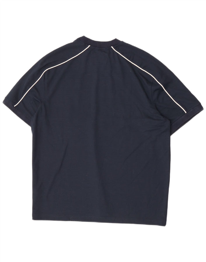 Jack Wills Herre grafisk T-shirt Top Medium Navy Blue Colourblock