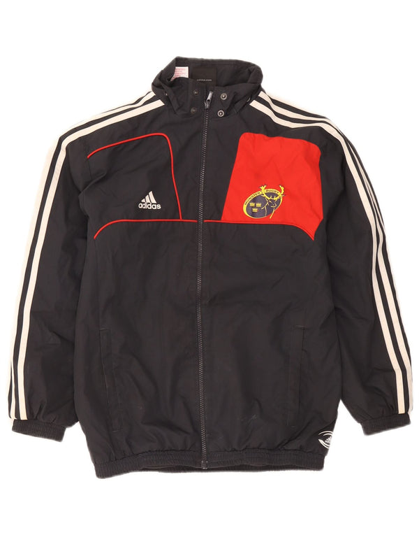Giacca da tuta da rugby Adidas Munster da ragazzo, 11-12 anni, nera
