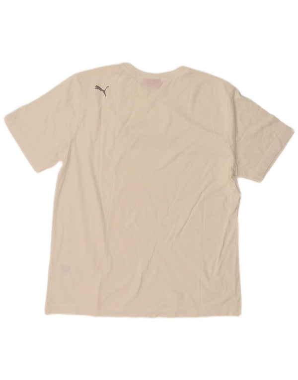 Puma Mens Graphic T-Shirt Top Large White