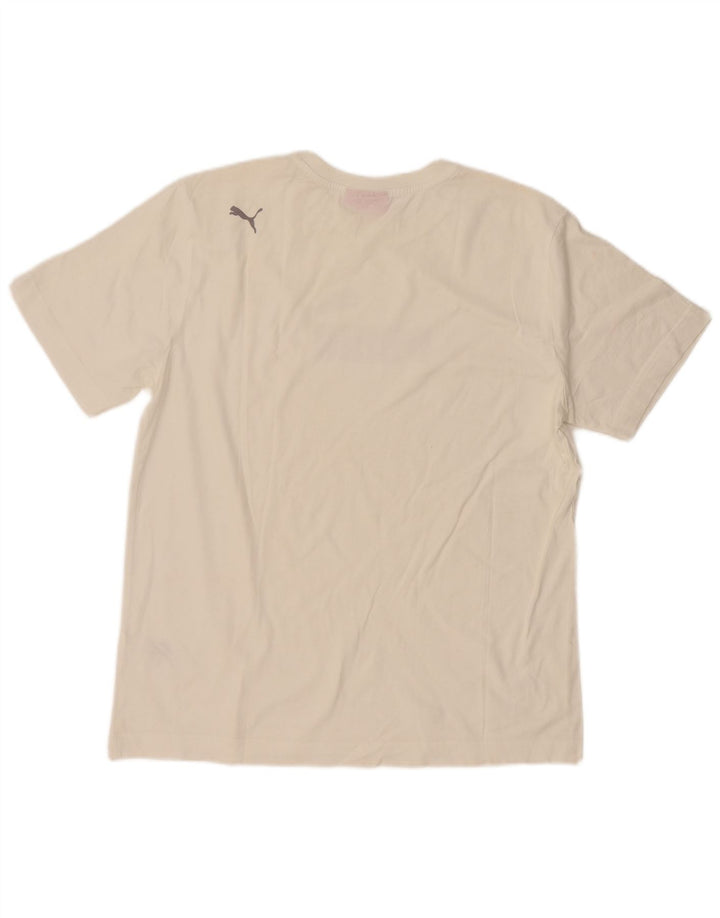 Puma Mens Graphic T-Shirt Top Large White