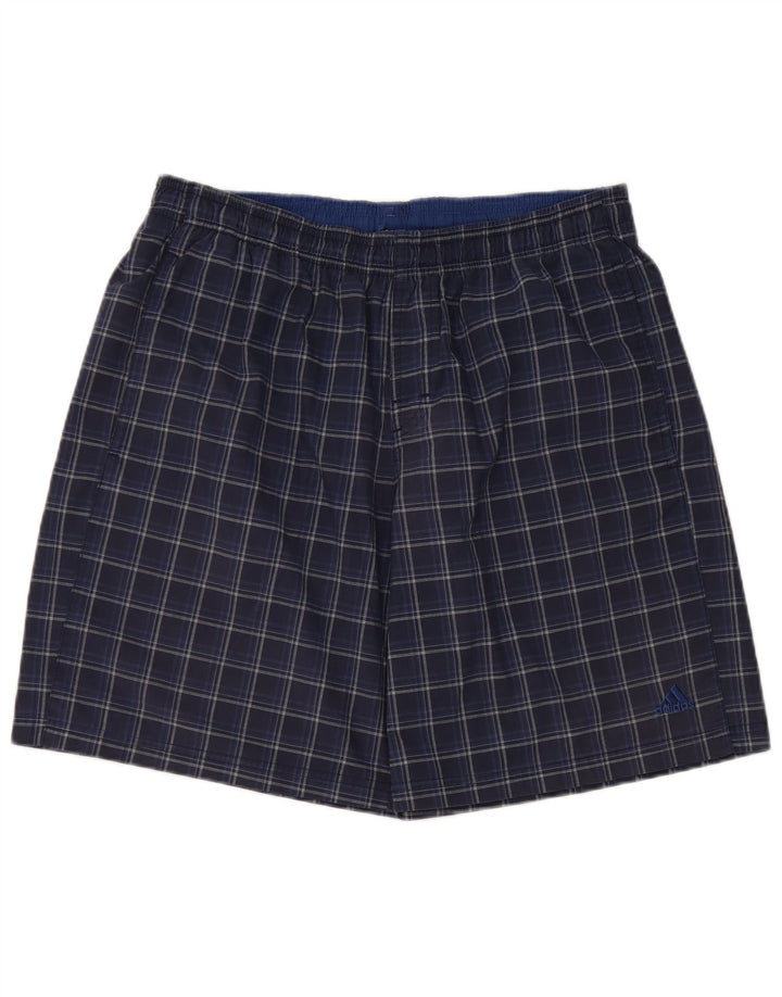 Adidas Short de Bain Homme Grand Bleu Marine à Carreaux Polyester