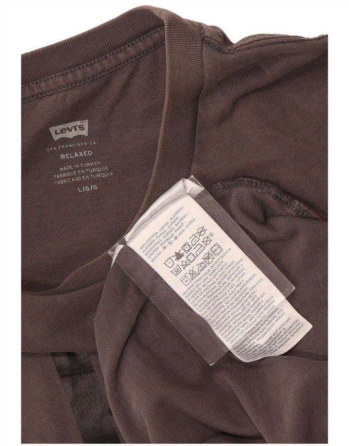 Levi's Herren Relaxed Graphic T-Shirt Top Large Grau Baumwolle