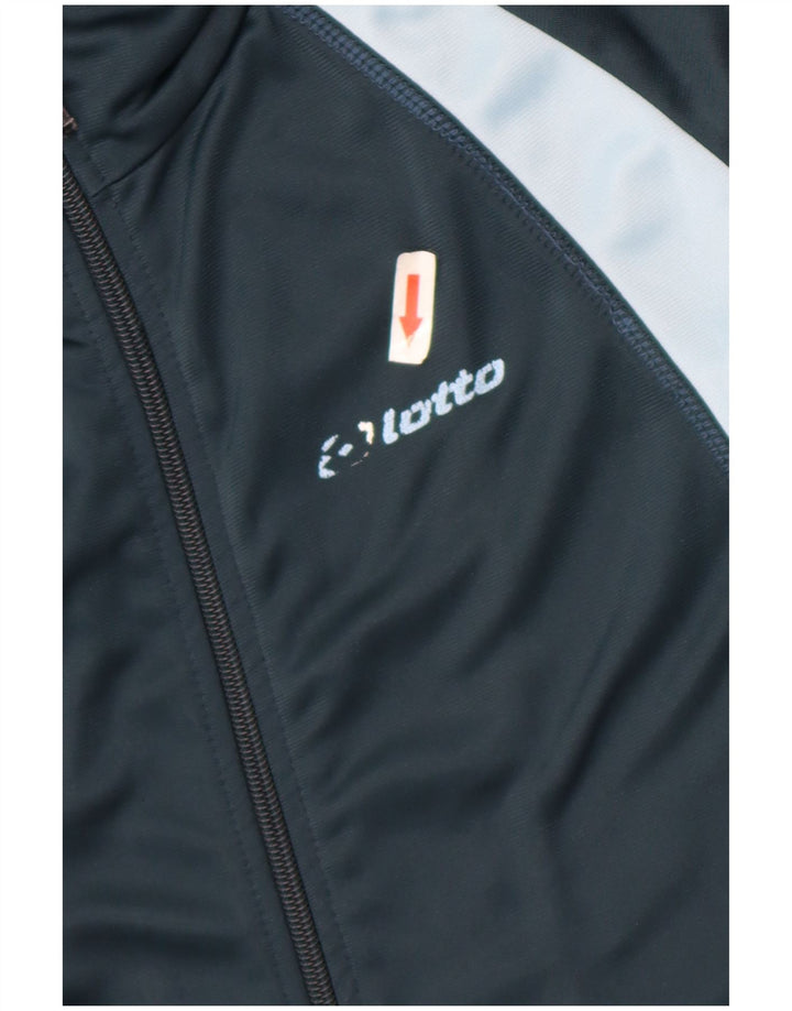 Lotto Mens Full Tracksuit Large  Navy Blue Colourblock Polyester