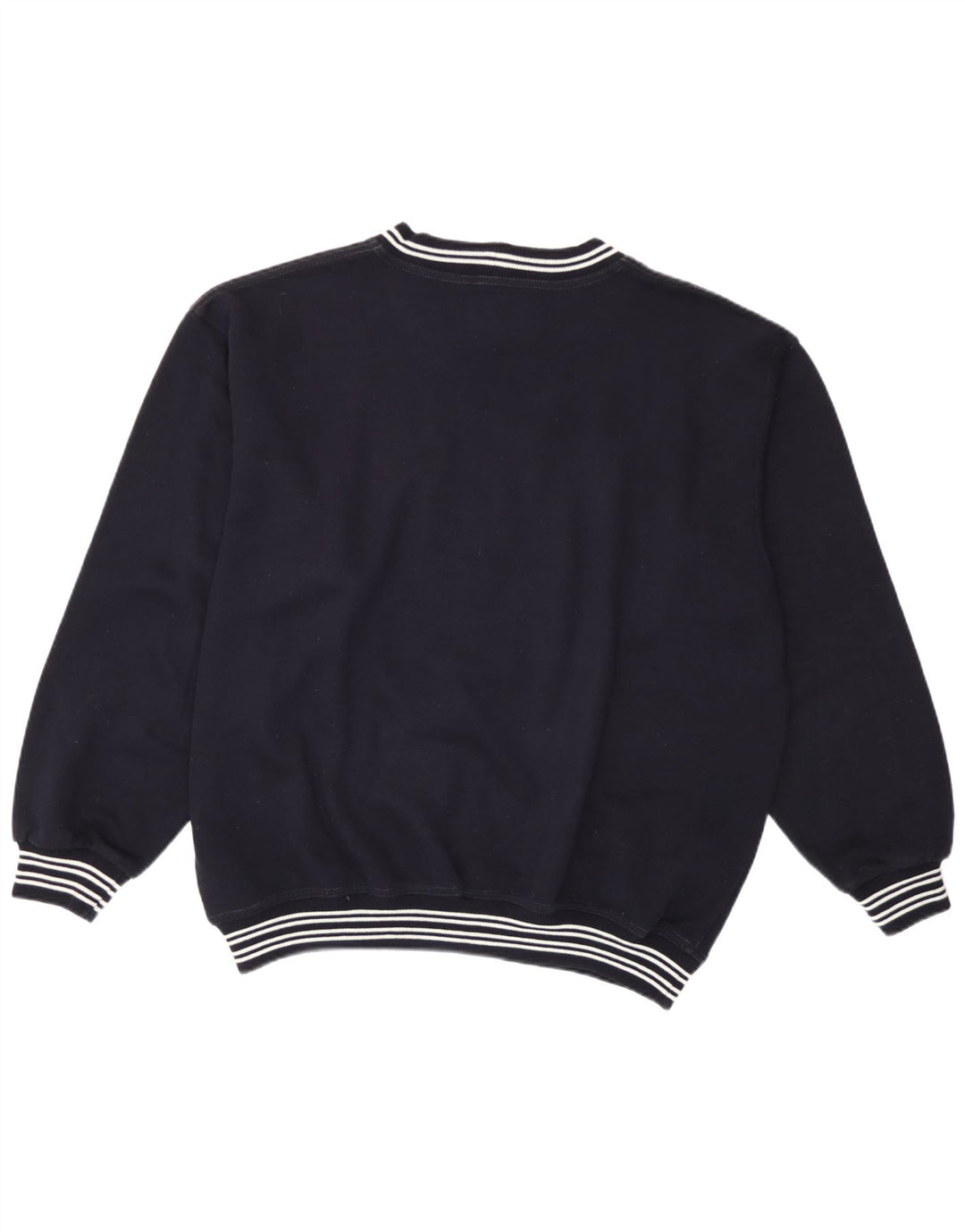 Wampum Mens Graphic Sweatshirt Jumper Large Navy Blue Acrylic