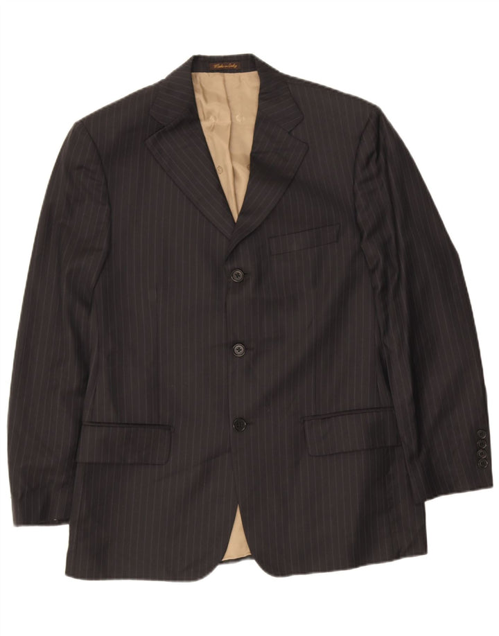 Marks & Spencer Herre 3-knaps blazerjakke UK 38 Medium Black Pinstripe
