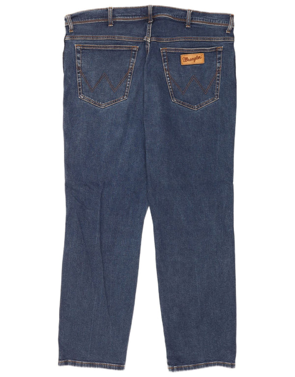 Jeans dritti da uomo Texas Wrangler W42 L32 cotone blu