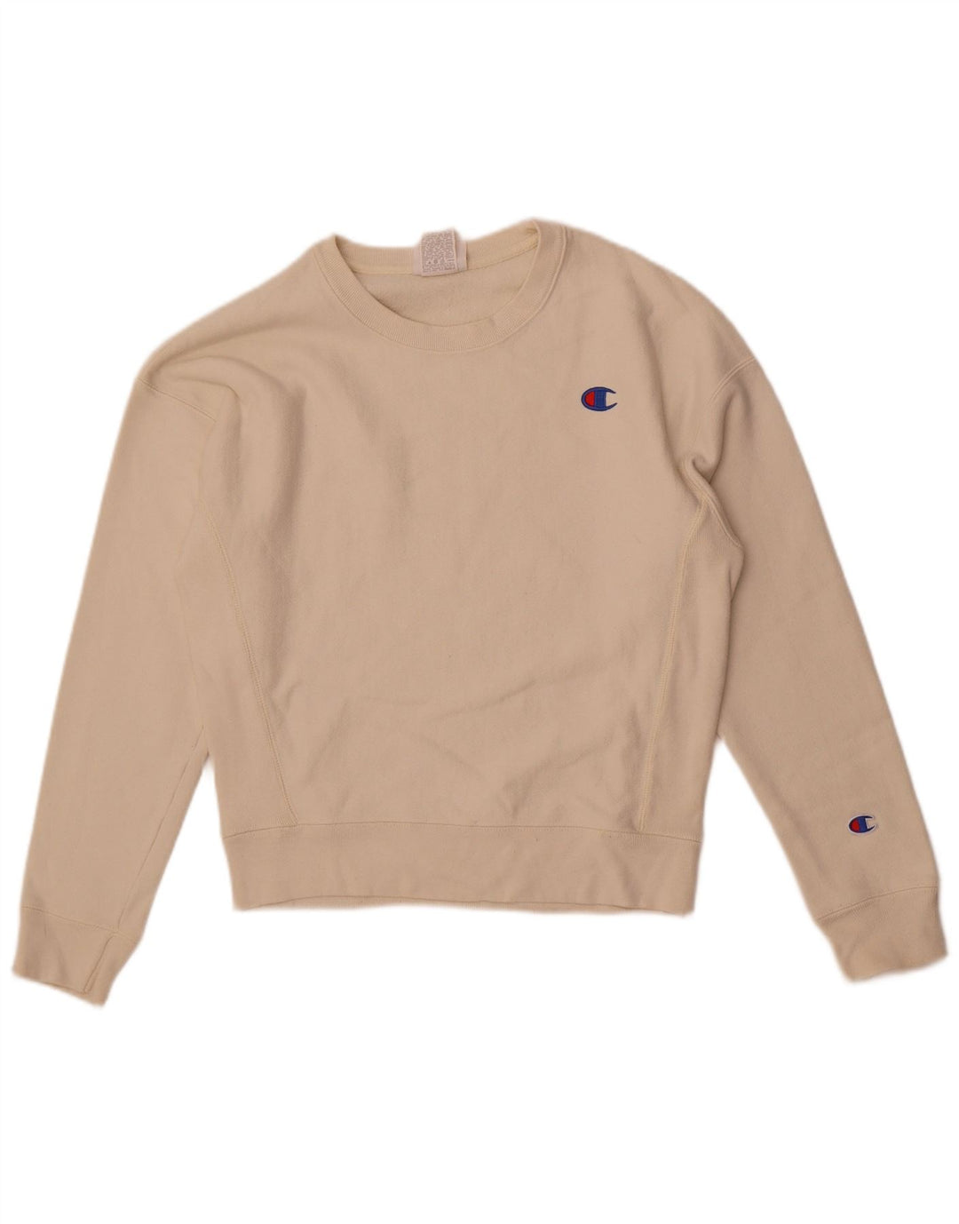 Felpa oversize da donna Champion Reverse Weave, maglione UK 10 piccolo bianco