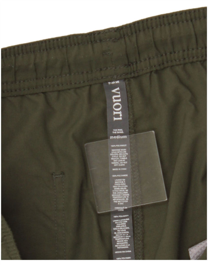 VUORI Womens Swimming Shorts UK 14 Medium Khaki Polyamide